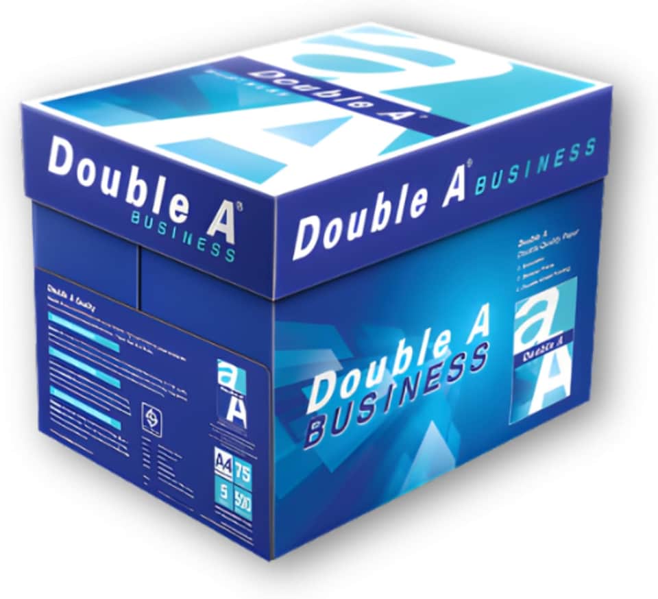 image 1 of Double A Business A4 75gsm Printer Paper – 2500 Sheets, 5 Reams