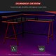 image 5 of HOMCOM L-Shape Gaming Corner Desk Computer Table with Monitor Shelf