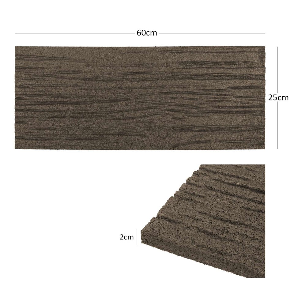 image 1 of Nicoman Brown Single size Railroad Tie Stepping stone Pack of 2 | Brown | Bown | Pack of 2