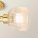 image 5 of ValueLights Calpe 3 Way Brass Ceiling Spotlight Ribbed Clear Shades | Bronze