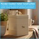image 3 of Harbour Housewares Metal Tea Storage Canister - 1x Vintage Retro Food Storage Canister Tea Caddy Food Container Tin | White | White