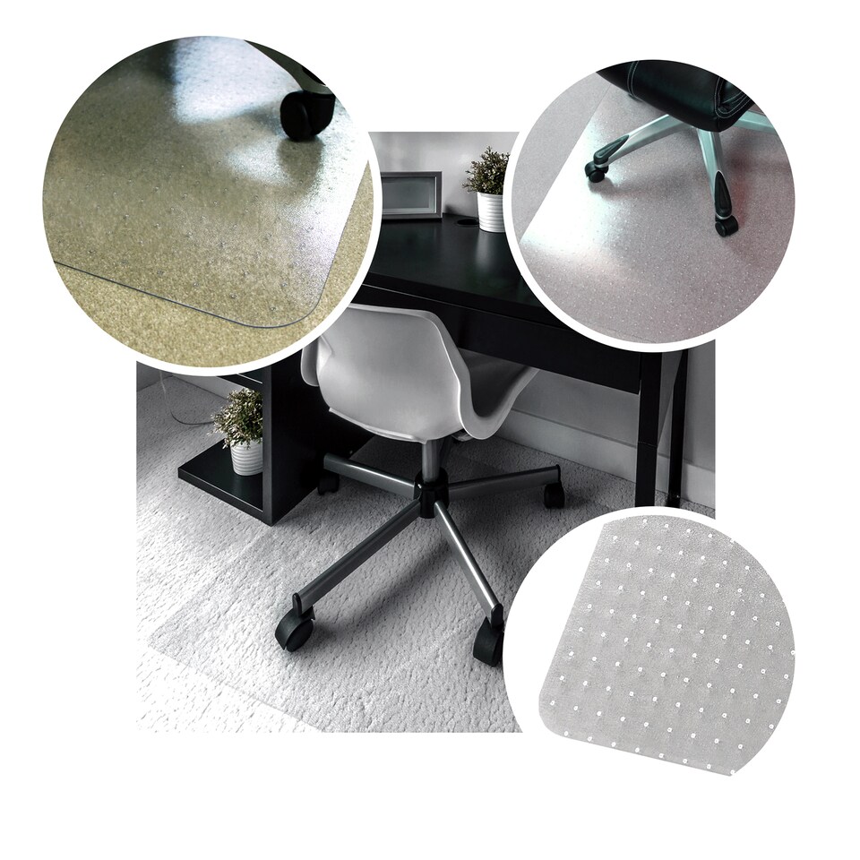 image 1 of Hometex Premium Polycarbonate Chair Mat for Standard Pile Carpets - 75 x 120cm. Rectangular