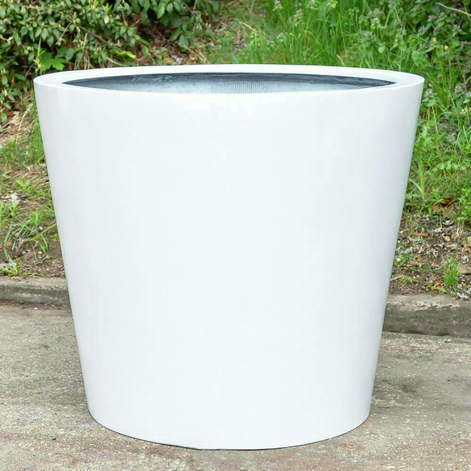 image 1 of Primrose Large White Classic Stone Composite Garden Outdoor Planter 83cm