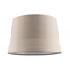 image 1 of Traditional Dark Taupe Linen Fabric Drum Lampshade with White Inner | Cream | 12"