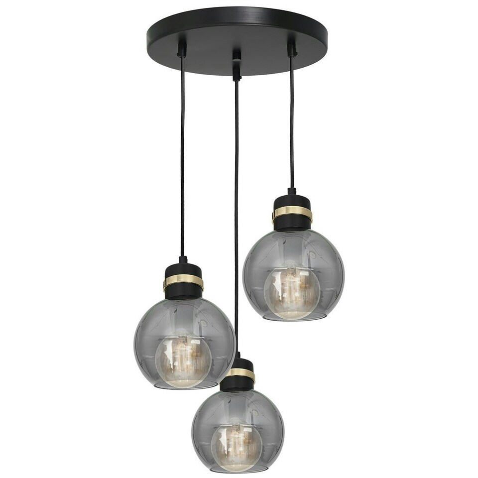 image 1 of Milagro Pendant Lamp Omega Black / Gold 3XE27