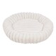 image 1 of Living and Home 6 Colour Soft Donut Pet Bed for Cats & Dogs,Warm & Cosy Retreat | White | White | M