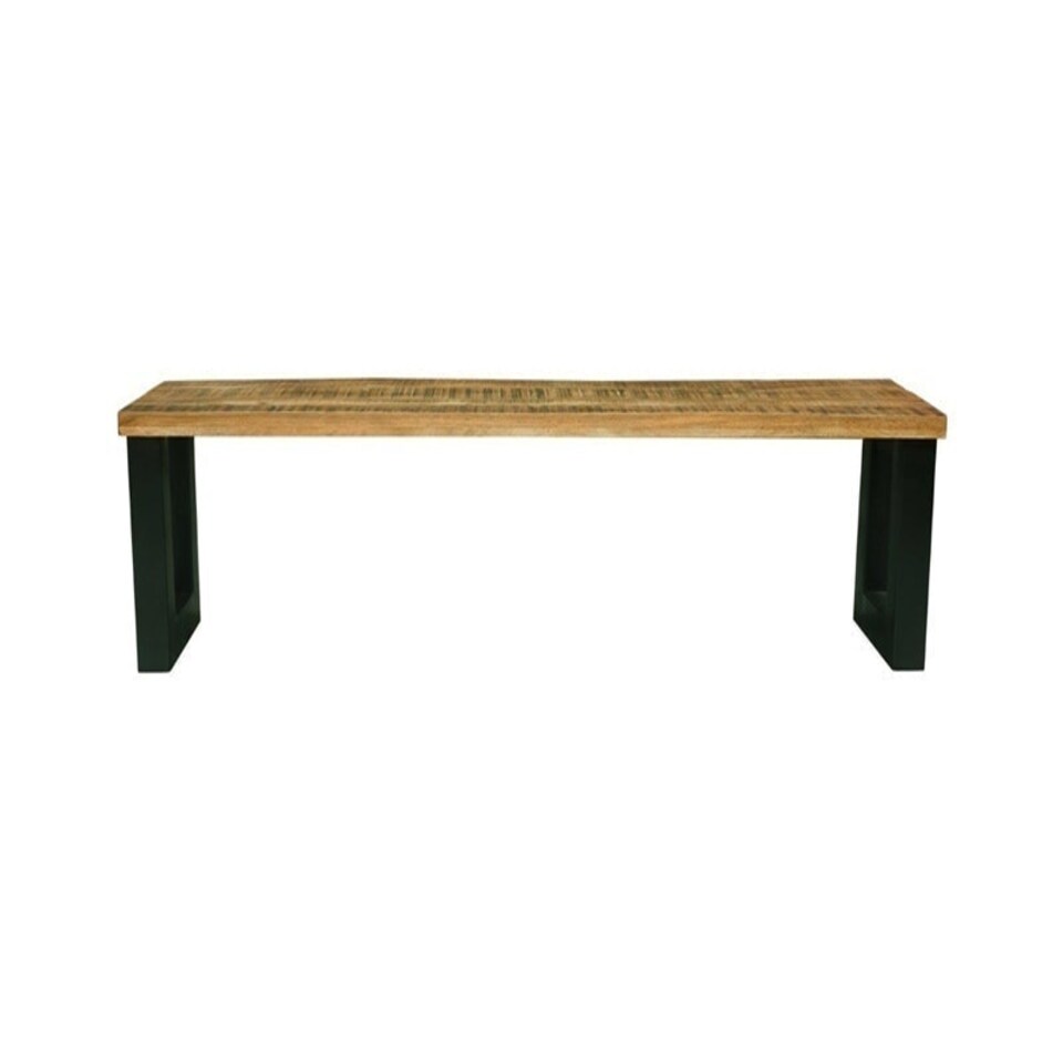 image 1 of Induse Bench - Mango Wood/Iron - L44 x W140 x H45 cm - Mango PP Saw Finish Brown