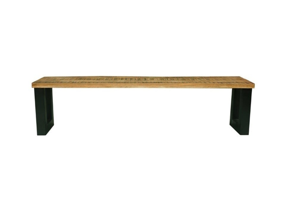 image 1 of Induse Bench - Mango Wood/Iron - L44 x W140 x H45 cm - Mango PP Saw Finish | Brown