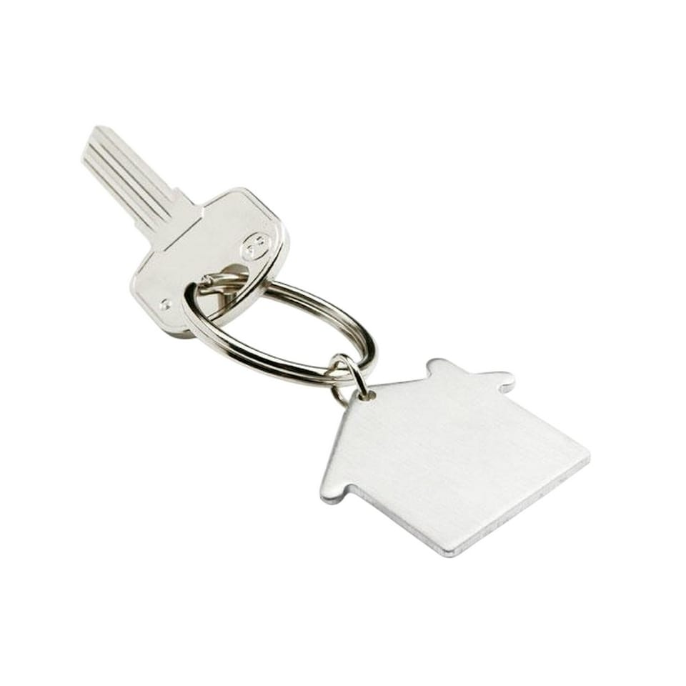 image 1 of MidOcean Heim House Metal Keyring - Matt Silver - One Size