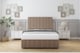 image 2 of Sloomy Langston Mink Plush Divan Bed Base 4 Drawers With 26 Inch Strutted Headboard & 12 Inch Matching Footboard | Brown | Mink | Super King | 1
