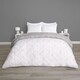 image 3 of OHS Geometric Reversible Print Duvet Cover and Pillowcase Set, Single - Grey