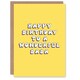 image 1 of Wonderful Baba Bright Fun Hippie Letters Non Binary Birthday Card