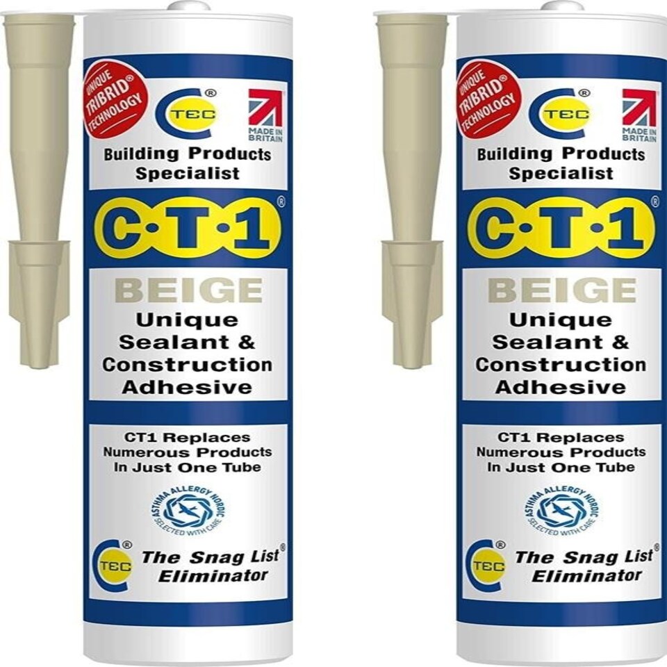 CT1 - Beige - Building Sealant & Adhesive Snag Tube for Virtually Any Material (1)