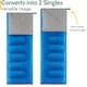 image 4 of Double Sleeping Bag 2 Season Envelope Outdoor Camping Queen Size 250gsm Trail | Blue | Double | 1