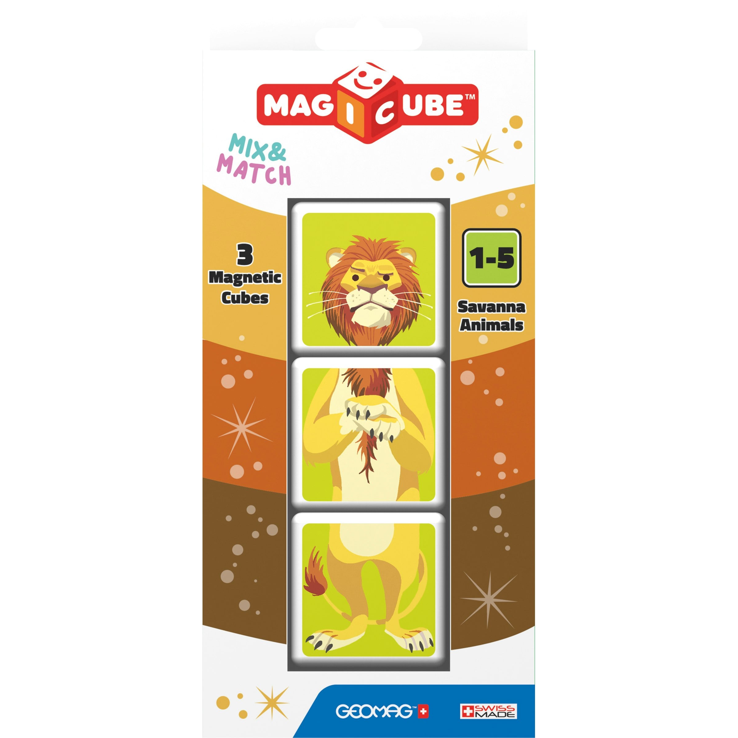 Geomag Magicube Mix & Match Savanna Animals | Size: 1 Pack