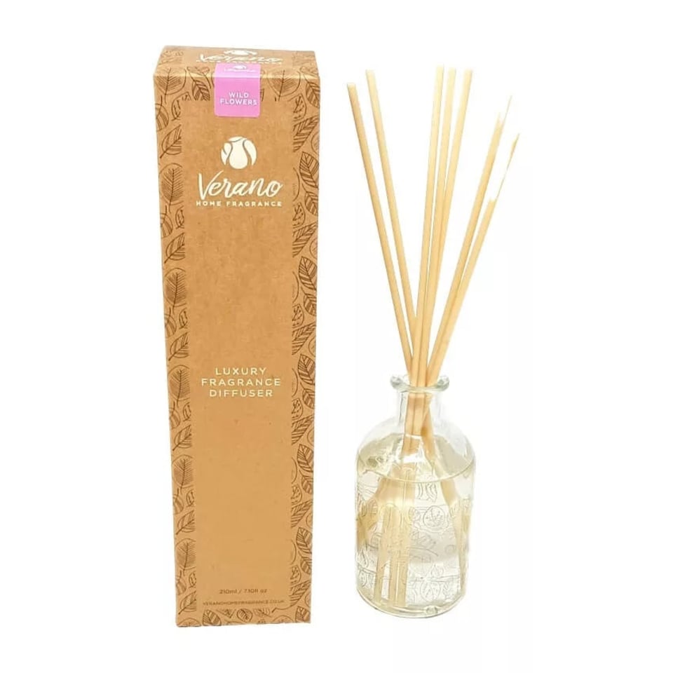 image 1 of Verano Spanish Ceramics Mixed Set of 4 Kraft Gift Boxed Scented Diffusers - 210ml | Multi | 210ml