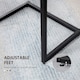 image 5 of HOMCOM C-Shaped Nesting Tables Set of 3 with Steel Frame, Rustic Brown Brown