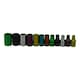 image 3 of 24pc Coloured 1/4" Dr Shallow & Deep Sockets 6 Point Hex Metric 4 - 13mm Rails