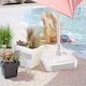 image 2 of Square Garden Umbrella Stand Holder | White | 1