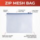 image 2 of Pack of 12 A5 Blue Zip Strong Mesh Bags - Tough Waterproof Storage