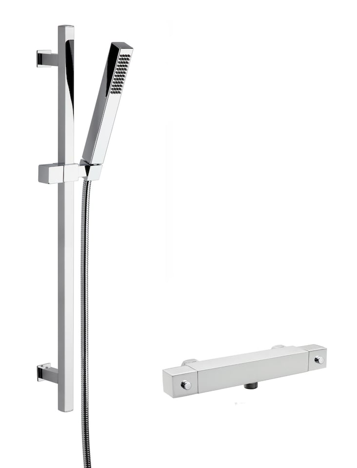 Balterley Square Bar Valve & Slide Rail Shower Kit - Balterley