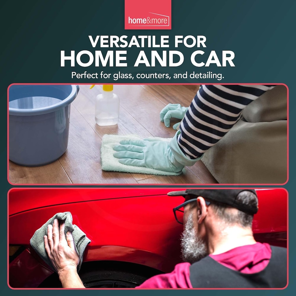 image 1 of 40pk Microfibre Cloths in Dispensers – Reusable Absorbent Cleaning Cloths for Home, Kitchen & Car, Streak-Free for Windows & Surfaces