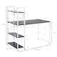 image 3 of HOMCOM Computer Desk with Storage Shelves on Left or Right, Industrial Reversible Writing Desk for Home Office, Study, Easy Assembly, 120 x 64 x 121cm, Black and White