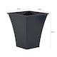 image 4 of Wham Metallica 4 x 23cm Square Plastic Garden Planters | Black | Slate