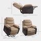 image 5 of HOMCOM Power Lift Recliner Chair for Elderly, Patchwork Design Oversized Electric Riser and Recliner Armchair for Living Room with Remote Control, USB Port and 2 Side Pockets, Brown | Brown | Brown