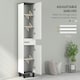 image 4 of HOMCOM Bathroom Cabinet with Adjustable Shelves, Double Doors and Drawer