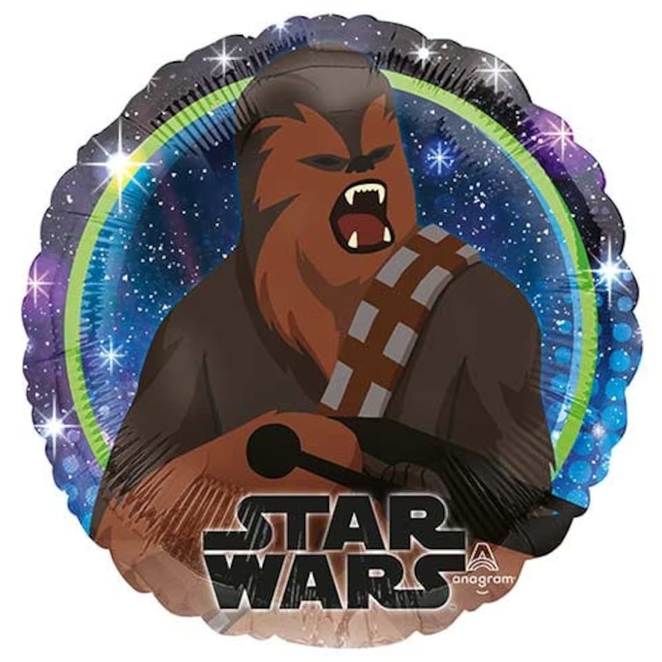 Star Wars Chewbacca Round Foil Helium Balloon 43cm / 17 in