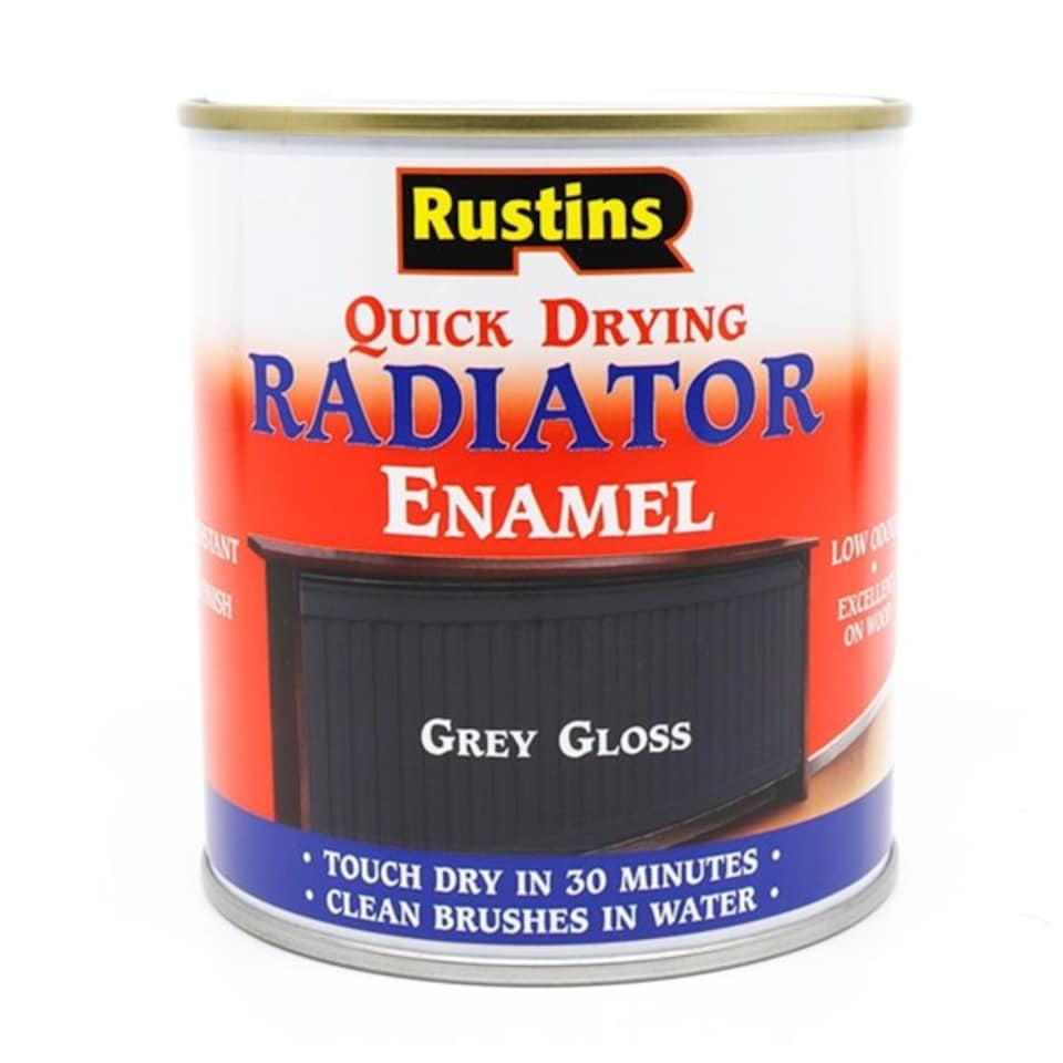image 1 of Rustins Quick Drying Radiator Enamel Gloss - Grey 250ml | Grey | 250ml | 1