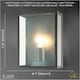 image 5 of Modern Exterior Flush Wall Light Lantern in Matte Black with Clear Glass Panels | Black | Black | 1