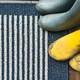 image 4 of My Stain Resistant Mat Stripe Navy 50x80