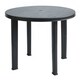 image 3 of Black Plastic Garden Table with Folding Chairs | Black | 3