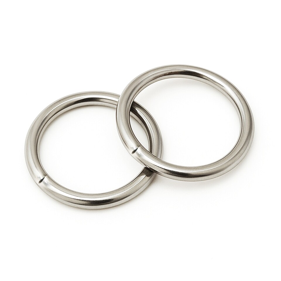 image 1 of 25mm O Rings Stainless Steel Split Rings Round Ring Keyring Hoops - Silver
