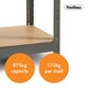 image 2 of VonHaus 3 Step Steel Folding Step Ladder with Anti Slip Feet