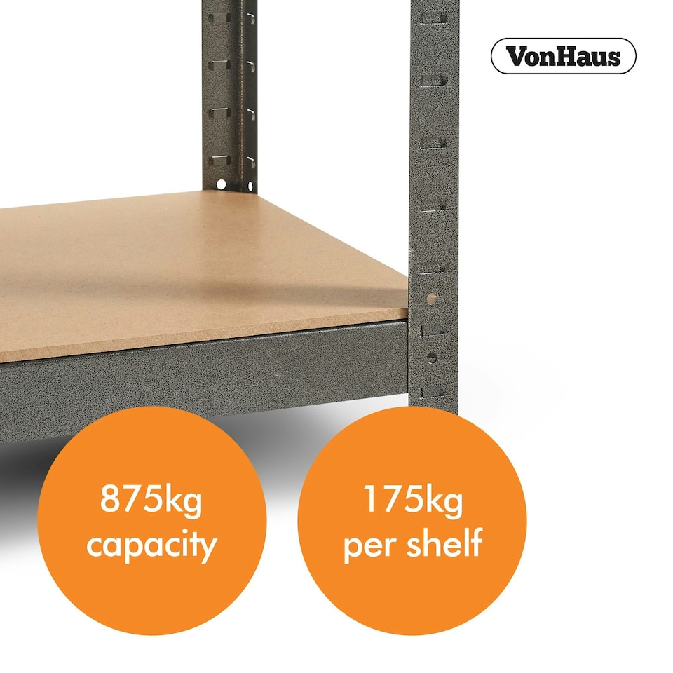 image 1 of VonHaus 3 Step Steel Folding Step Ladder with Anti Slip Feet