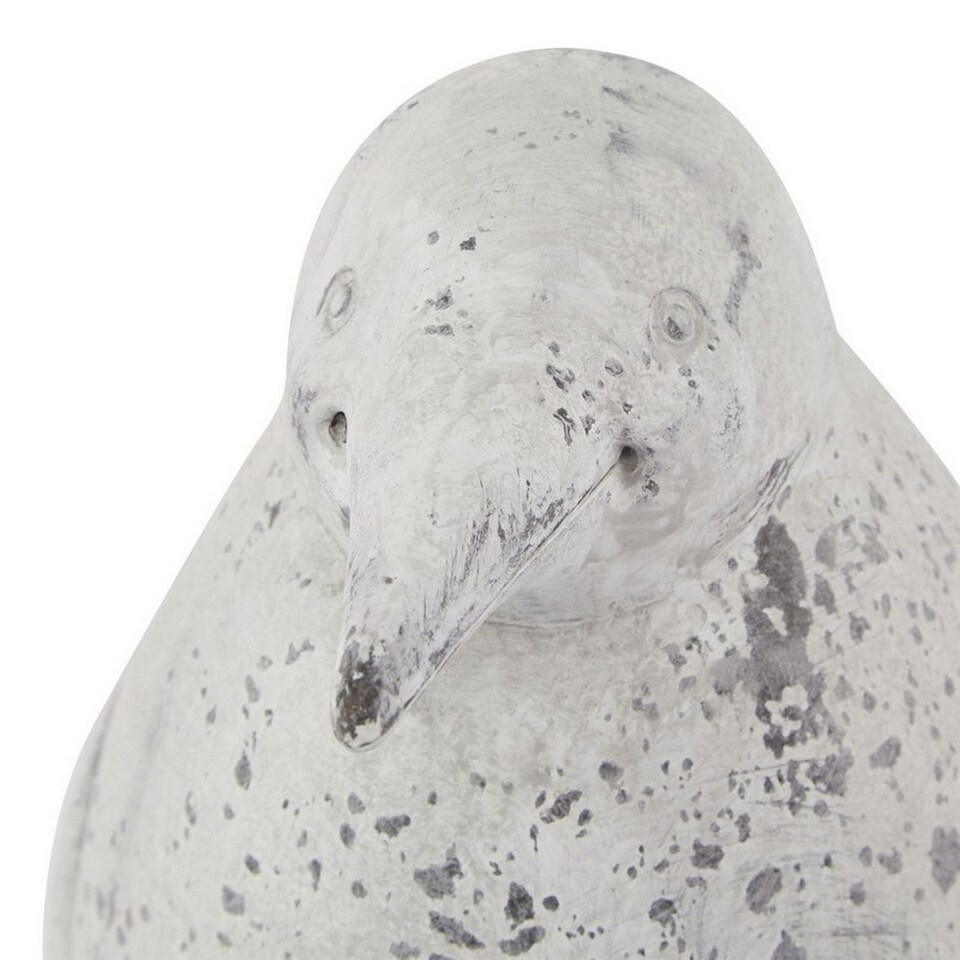 image 1 of Medium Stone Effect Penguin Statue - Ceramic - L13 x W13 x H26 cm - Grey