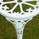 image 7 of Cast Aluminium Garden Bench Metal Frame 2 Seater Patio Chair Outdoor Seating | White