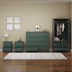 image 5 of Vida Designs Denver 4 Piece Bedroom Set (2 Drawer Large Bedside Chest, 8 Drawer Chest, 2 Door 2 Drawer Wardrobe), Green | Green | Green | L | 4