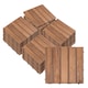 image 1 of Outsunny 27pc Floor Tiles Interlocking Solid Wood DIY Deck Tiles Outdoor Brown