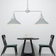 image 6 of First Choice Lighting Set of 2 Maxwell Flint Grey Chrome 2 Light Bar Ceiling Pendant Lights Grey | Grey