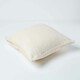 image 3 of Homescapes Cotton Rajput Ribbed Natural Cushion Cover - 45 x 45 cm | Cream | Natural | 45 x 45 cm