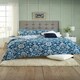 image 1 of Ornamental Tile Floral 100% Cotton Duvet Cover Set – Soft & Decorative Blue | King