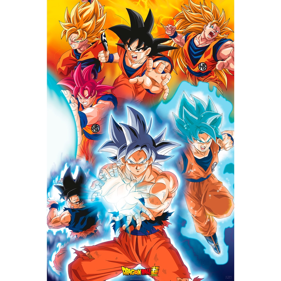 image 1 of Dragon Ball Goku's transformations 61 x 91.5cm Maxi Poster