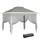 image 1 of Outsunny Pop Up Gazebo Height Adjustable Canopy Tent w/ Carrying Bag, Dark Grey | Grey | Dark Grey