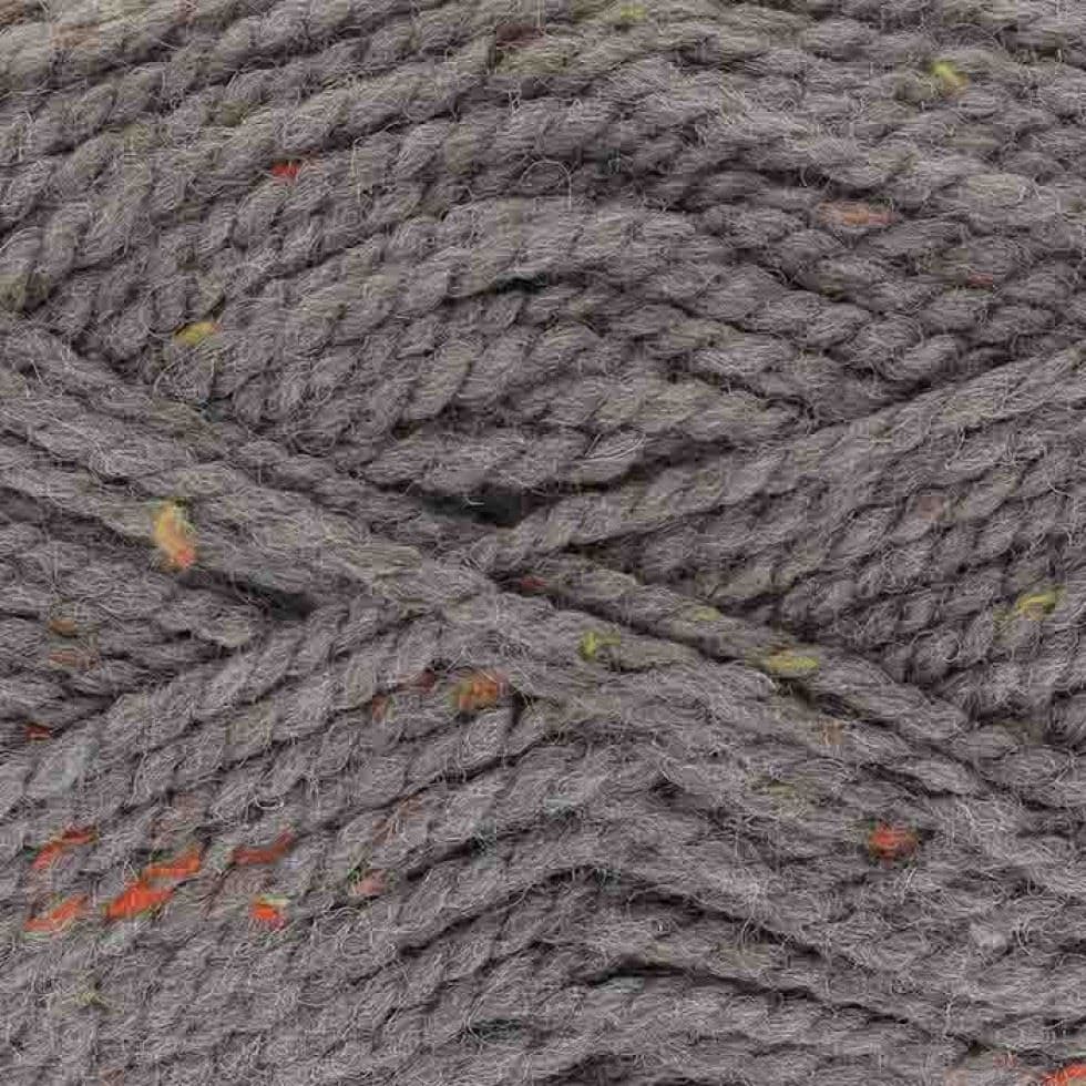 King Cole Grey Tweed Chunky Yarn (Value Pack 12 x 100g Balls) For Crochet, Knitting - 138m per ball