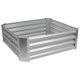image 1 of Harbour Housewares Square Galvanised Steel Raised Garden Bed - 90cm x 90cm - Silver