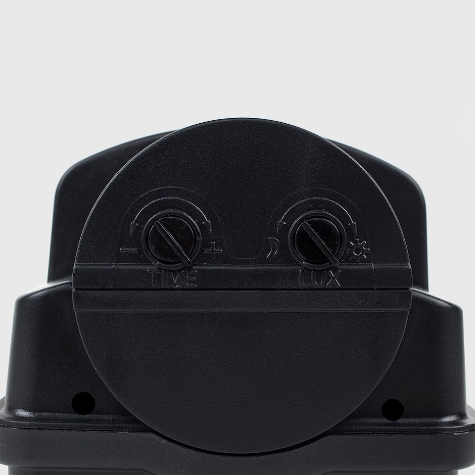 image 1 of ValueLights Griffin Outdoor IP44 Rated PIR Motion Sensor Bulkhead Wall Light & Cool White LED Bulb | Black